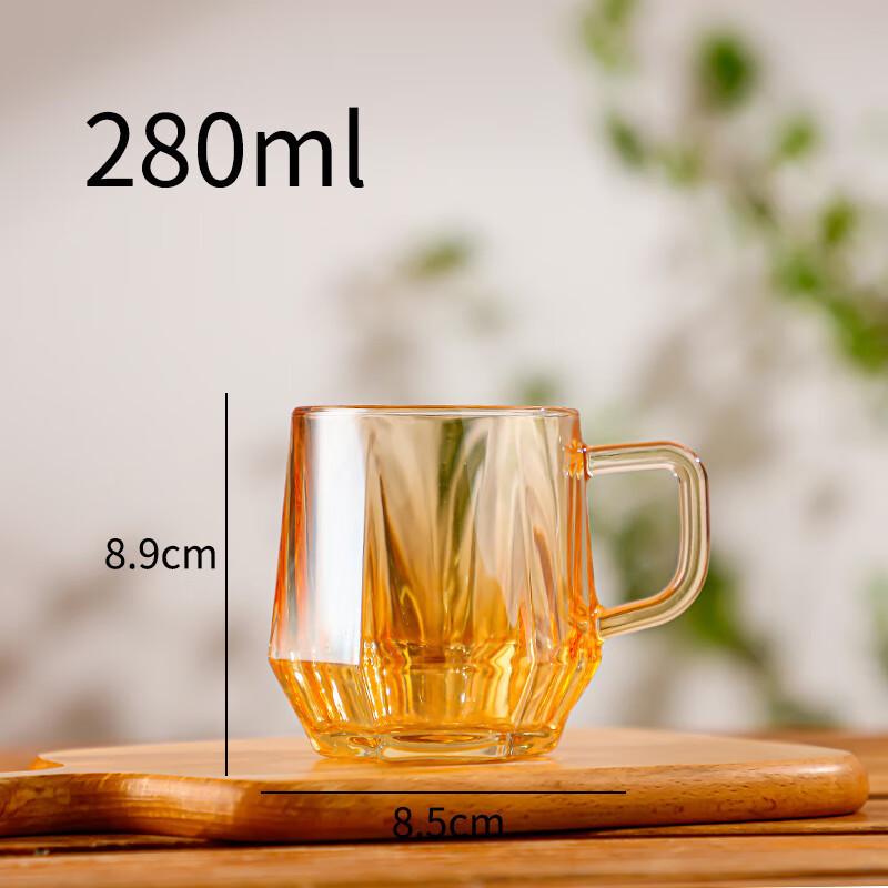 UD Hexagonal Heat-Resistant Glass Mug with Handle