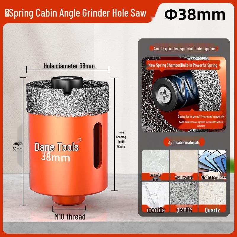 Dane Spring Tile and Stone Hole Enlarging Tool for Dry Cutting