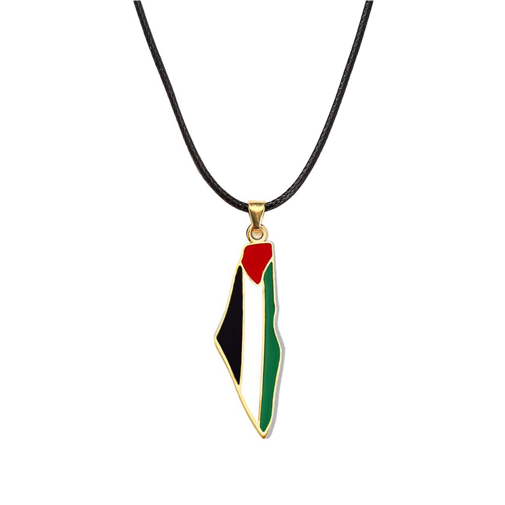 

Zinc Alloy Exquisite Craft Palestine Pendant Necklace Rustproof And Skin-friendly Stainless Steel