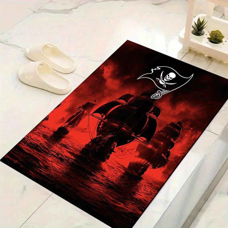 

1pc Pirate Ship Pattern Area Rug, Anti slip Non Shedding Stain Resistant Carpet 60cm by 90cm