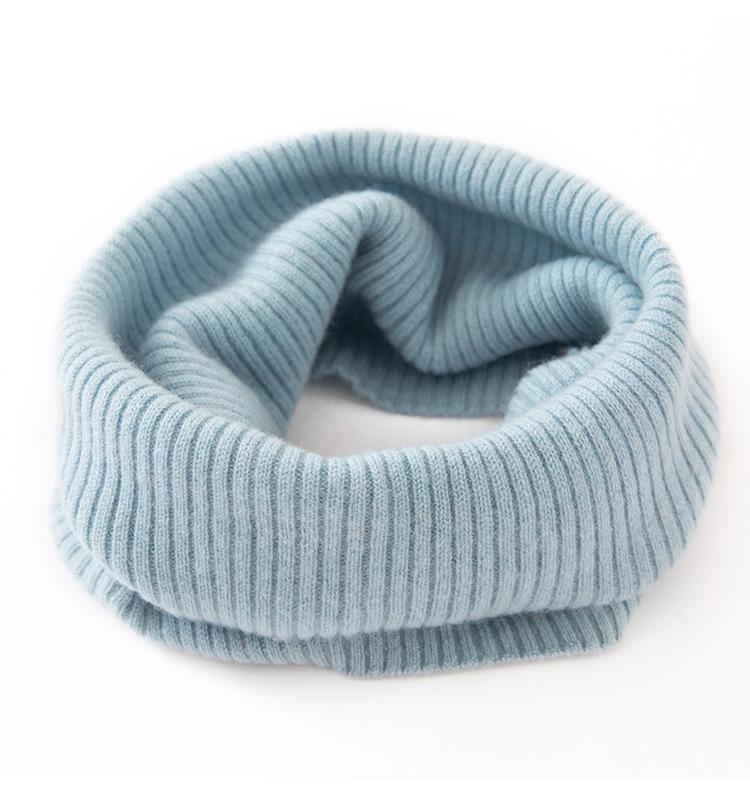 Women's 100% Pure Cashmere Neck Warmer - Versatile Solid Color Pull-On Knit Scarf