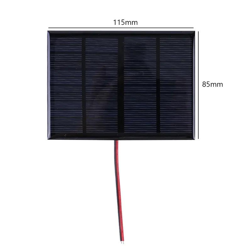 Mini Solar Panel 3W 12V Small Cell Module Polysilicon Board Portable Outdoor DIY Solar Charger 115x85mm for 9-12V Battery/Mobile