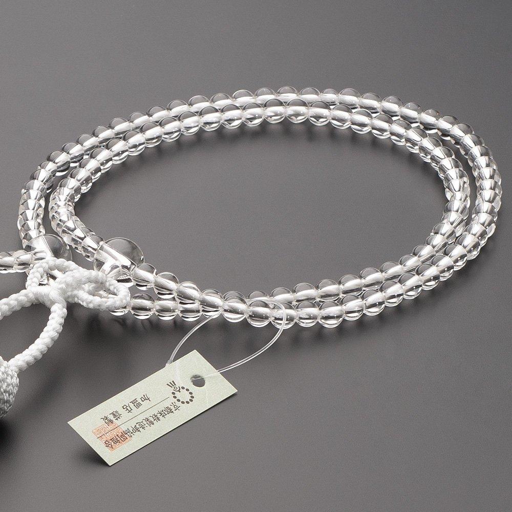 Buddhist altar shop Takita Shoten Prayer beads Jodo Shinshu authentic prayer beads Genuine crystal 8 inches Pure silk headed tassel Kyoto prayer real