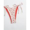 2026 Summer Floral Halter Bikini Women's Sexy Backless Swimwear with Tie Detail Summer Strappy Two Piece Bathing Suit Holiday