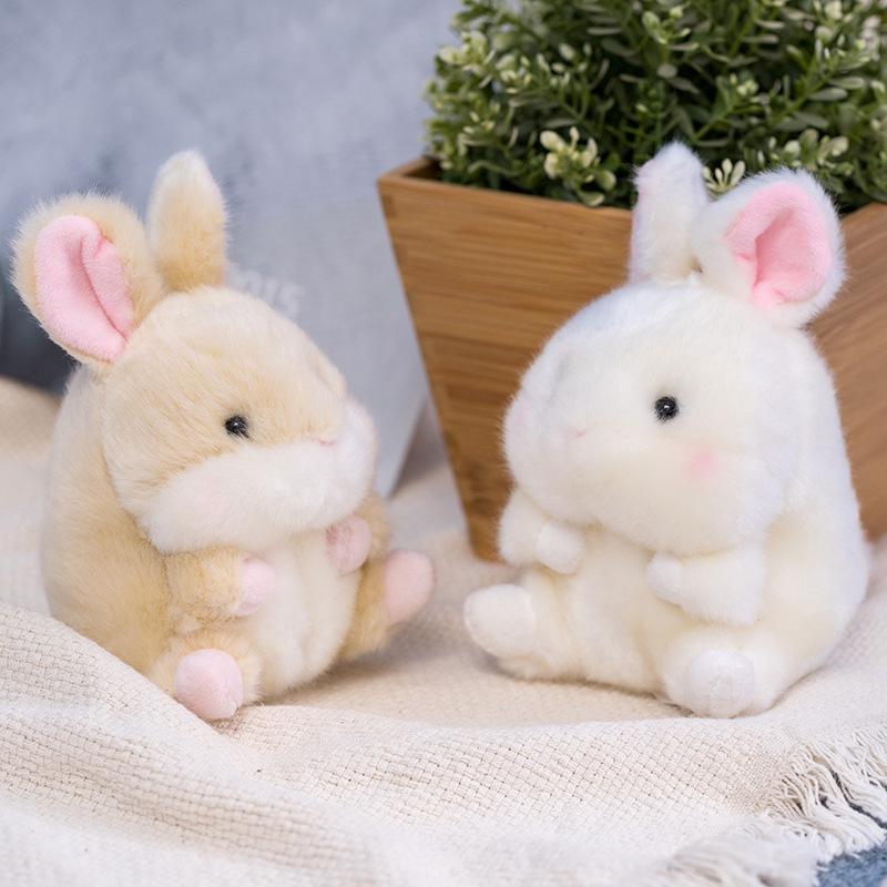 Cute Panda Plushie Backpack Pendant & Small Rabbit Hamster Toy