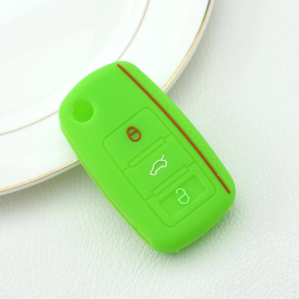 2 3 Buttons Silicone Flip Rubber Car Key Cover Case For VW Volkswagen Golf 5 6 7 MK4 Bora Amarok Polo Jetta Altea Alhambra Fob