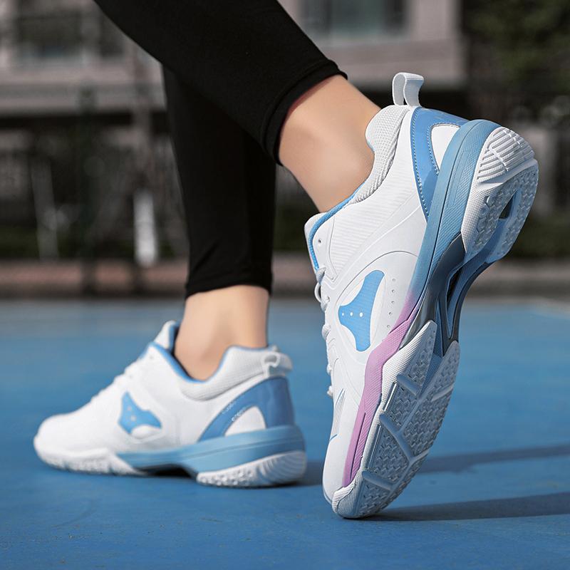 36-45 Couple Plus Size Shock-absorbing Anti Slip Breathable Fashionable Sports Tennis Shoes Badminton Shoes Table Tennis Shoes