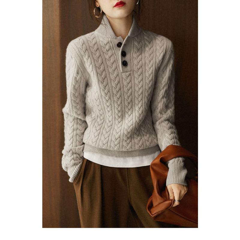 Свитер Xiaoxiangfeng с длинным рукавом Зимний Новый Женский Утепленный Стойка Водолазка Базовый Свитер XL 4586₽