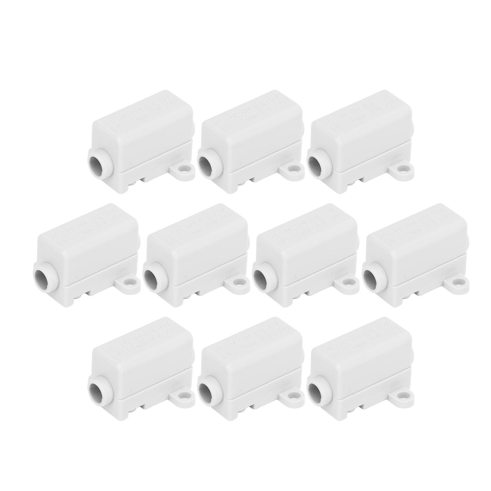 

10Pcs ZK 1106 Wire Connector 60A 400V Cable Wire Electrical Joiner Inline Junction Connector Box