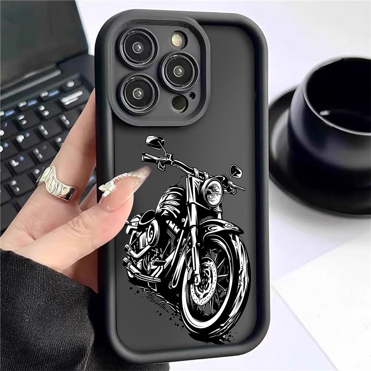 

Motorcycle Black Groove Full Coverage Phone Case for Samsung & iPhone 13-17 iPhone X/XS чорний