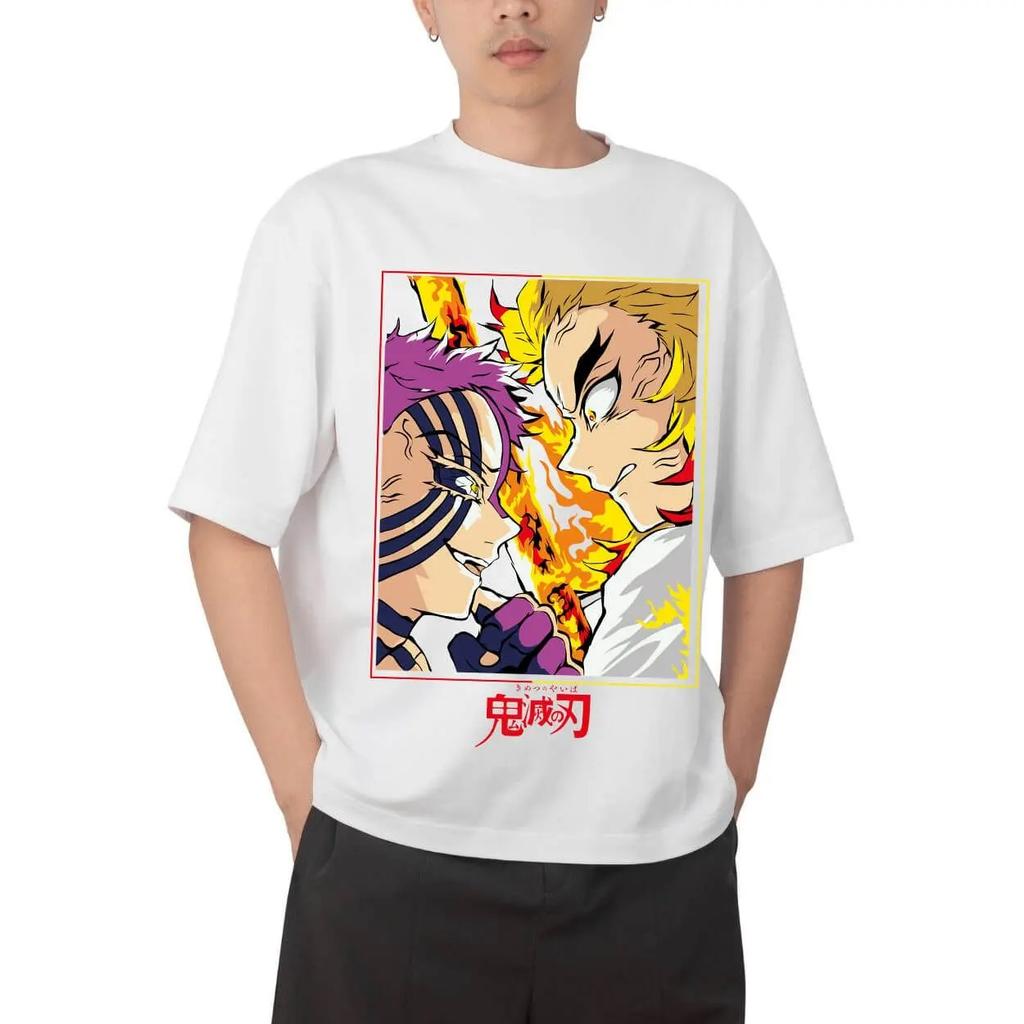 Demon Slayer Tanjiro Kamado Anime T-Shirt Comfortable Fashion Vintage Double-Sided Band Graphic Print Women And Men T-shirts