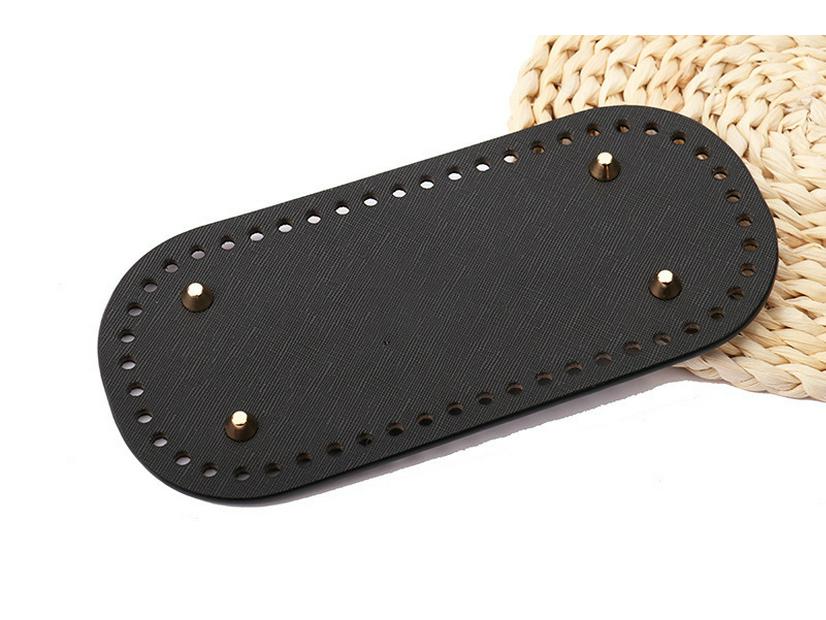 Oval Leather Crochet Bag Base - Hardened Handmade DIY Woven Bag Bottom Plate