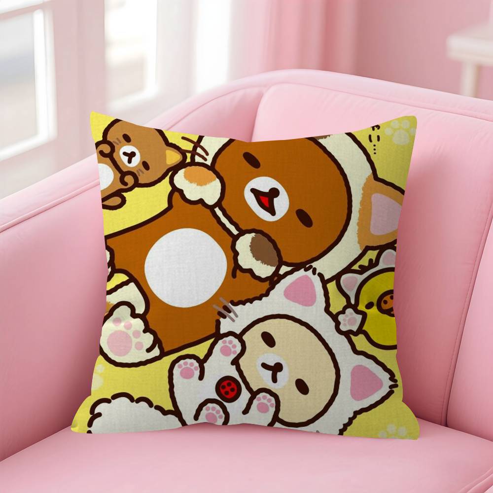 

Popular Character Cute RRilakkuma anime Cushion Cover Decorative Pillow Sofa Home Decor case pillow cases 30x30 cm