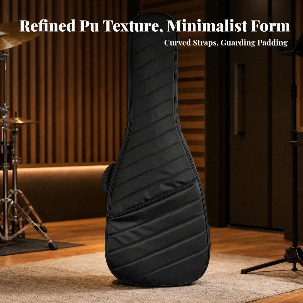 Guitar Gig Bag with Storage Pocket Black Long-Lasting for Travel