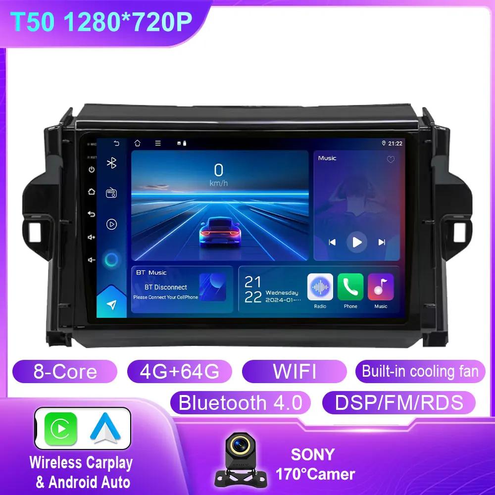 Android 14 For Toyota Fortuner 2 2015 2016 2017 2018 2019 2020 Car Radio Stereo Multimedia Navigation GPS Carplay WIFI Headunit