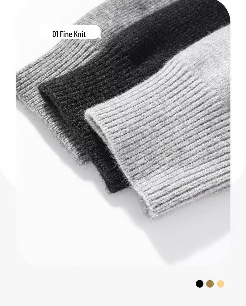 Men's American Retro Henley Collar Sweater: Autumn/Winter Clean Fit, High-End Feel, Solid Color Base Layer Knitwear