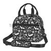 Halloween Bats Insulated Lunch Bag Reusable Thermal Cooler Bento Tote Bags with Adjustable Shoulder Strap for Work Travel Picnic
