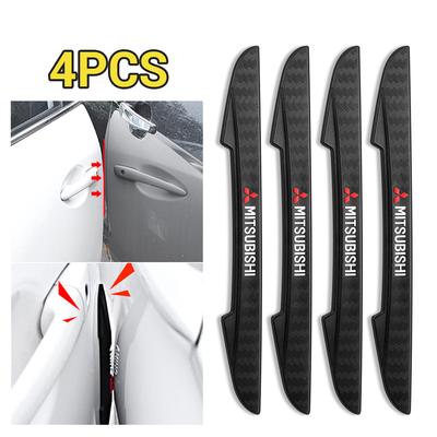 4Pcs Car Door Anti-collision Bumper Strip Crash Protector Stickers For Ralliart Lancer Competition Outlander ASX EX 9
