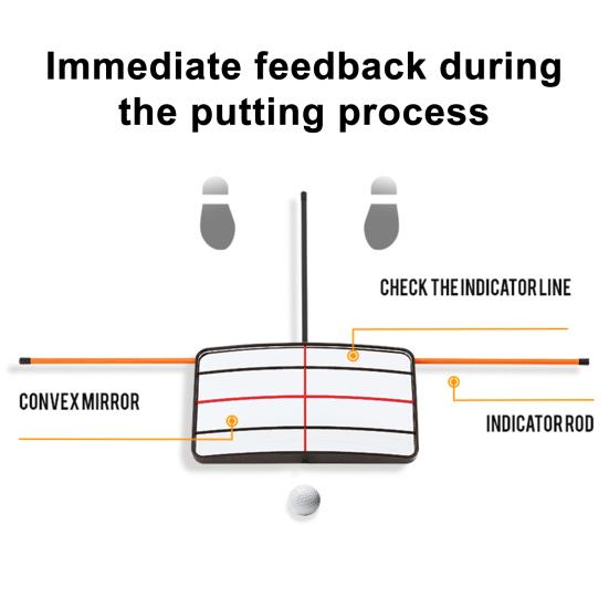 Oglindă pentru Putting la Golf Ajutor Antrenor pentru Putting la Golf pentru Acuratețe Aliniament Calea Stroke-ului Accesoriu pentru Practică Golf Indoor Outdoor