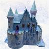 Kids 3D Puzzle Ice Castle House with Light Jigsaw Building Model DIY Handmade Dollhouse Early Learning Educational Toys Gift for Children