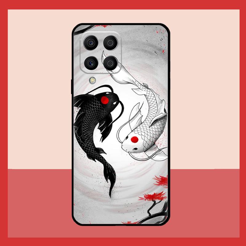 Chinese Koi Fishes Case For Samsung Galaxy M56 M12 M06 M32 M52 M35 M55 M15 M11 M13 M14 M16 M36 M31 M53 M34 M54