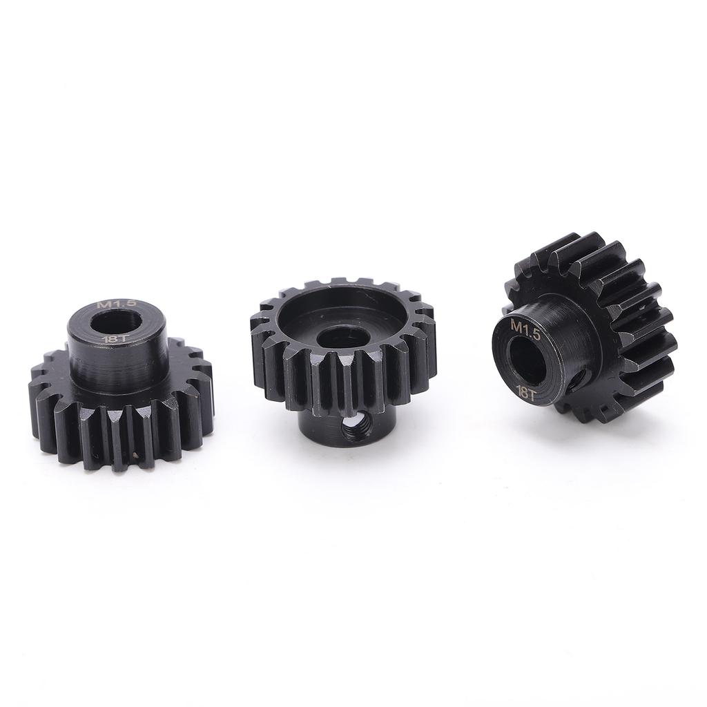 3PCS Steel Pinion Motor Gear M1.5 8mm 18T Shaft for 16 15 RC Model Car Motor