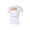 Casual Sports Bronzing Logo Alphabet Printing Round Neck White Men's 586589-02