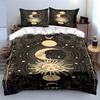 Sun and Moon Cosmic Black Bedding Set Bedding Set (1 Duvet Cover, 2 Pillowcases, Duvet Not Included)