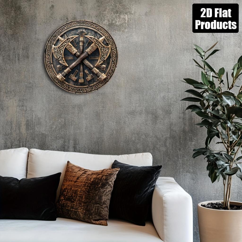 D Flat pc Vintage Rustic Metal Round Wall Art Sign  Hummingbird  Blossoms Garden Decor Aluminum Suitable for Home Garag