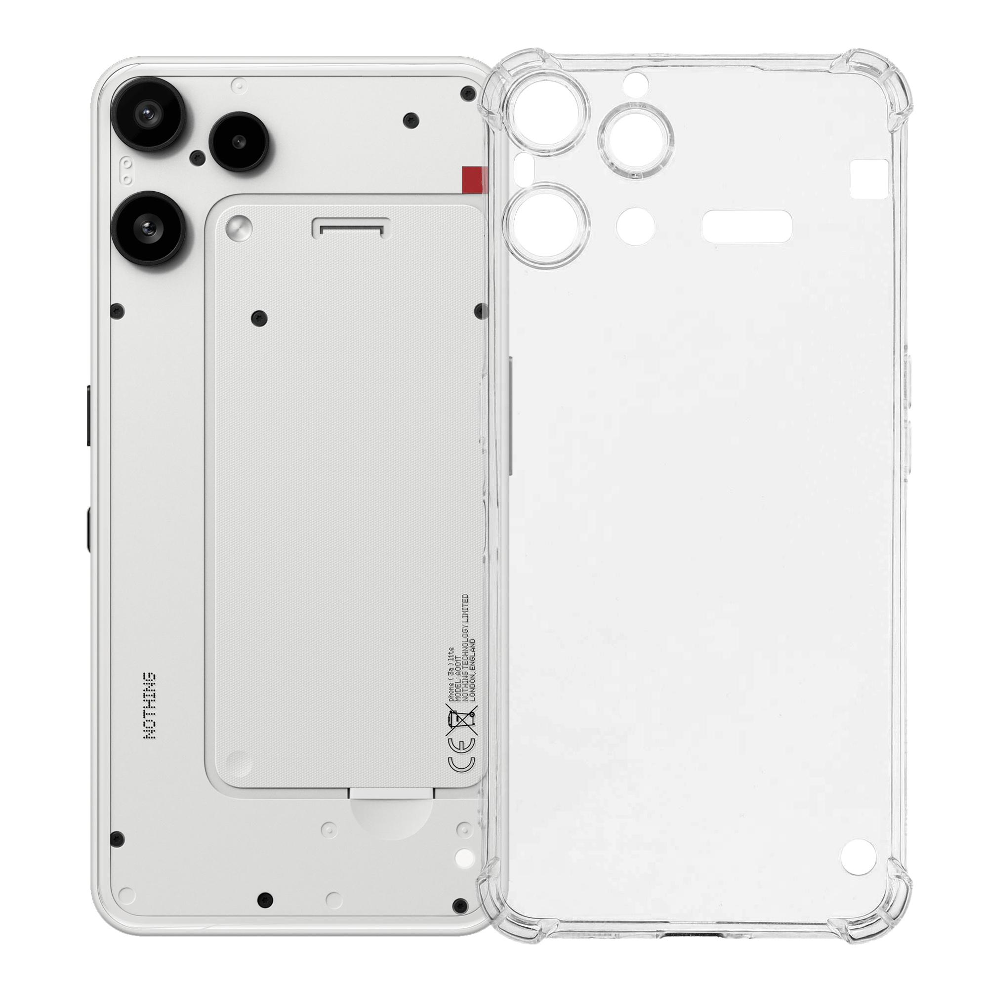 For Nothing Phone (3a) Lite 5G Transparent TPU Case Reinforced Corners Drop-proof Phone Cover