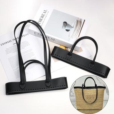 Hochwertiges PU-Leder Geflochtenes Taschengurt-Set für DIY Handgemachte Geflochtene Handtasche Umhängetasche Beuteltasche Ersatz-Taschenzubehör