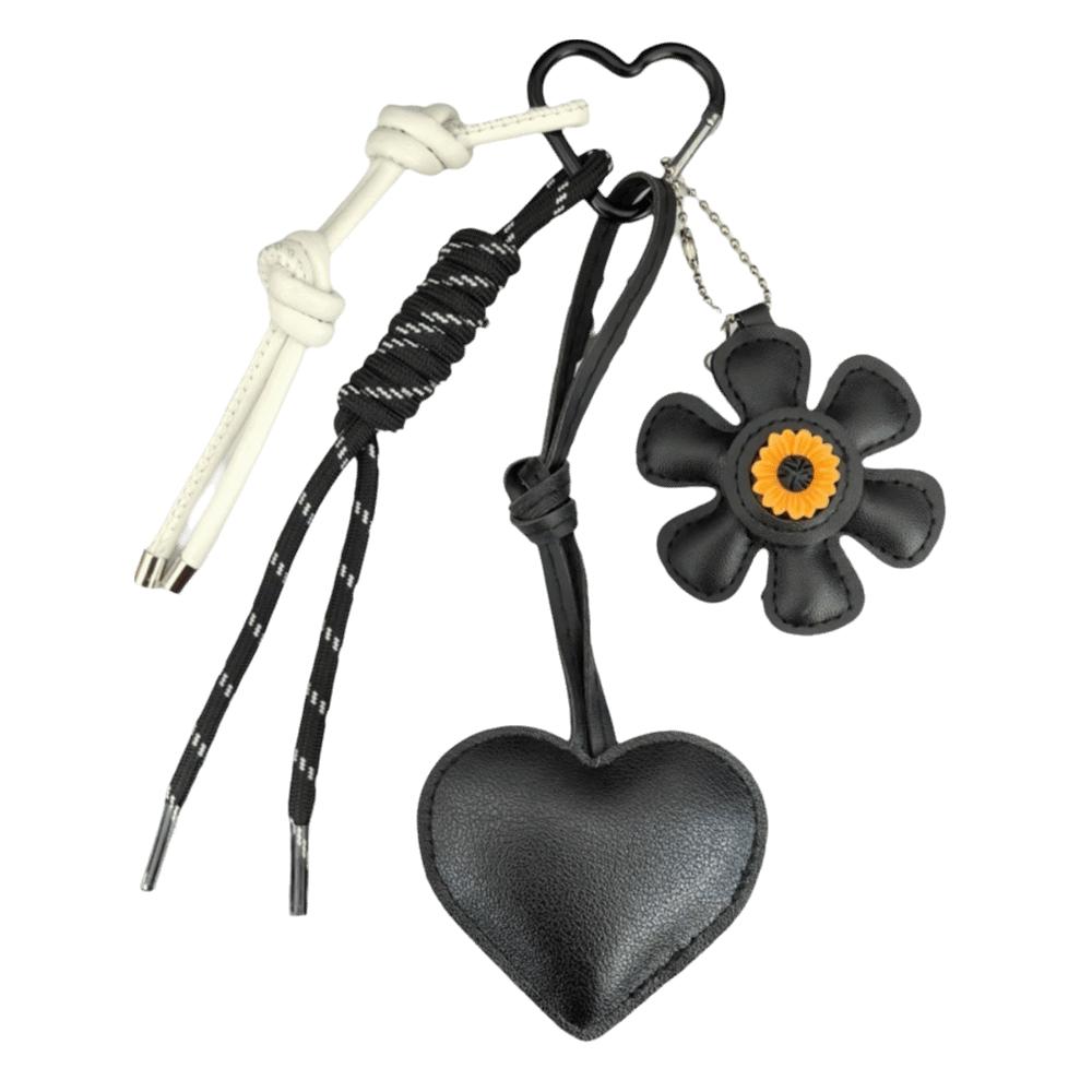 Woven Lanyards Flower Heart Keychain Sunflower Bag Hanging Bag Charm Bag Ornament Keys