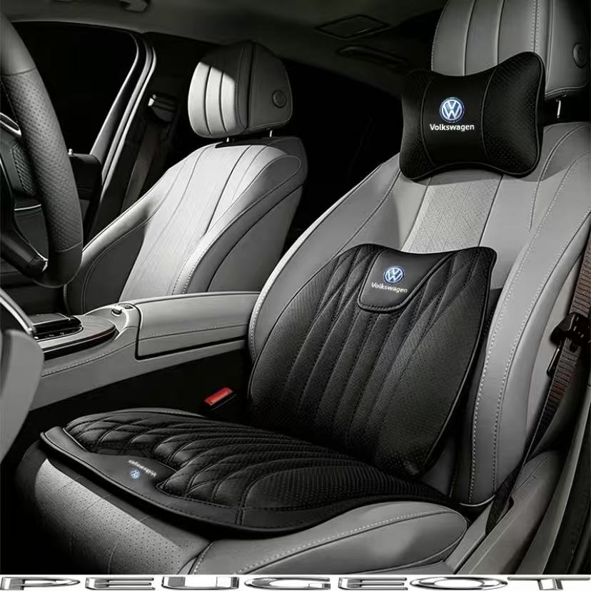 Car Seat Cushion Cover Lumbar Support Waist Cushioning For VW GTI Polo Golf Passat Tiguan Arteon Taigo Caddy T-ROC Jetta Hub Cap