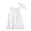 Cute Baby Girl Dress Solid Bow Lace Tulle Party Princess Dress Clothing