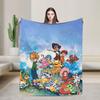 Digimon Plush Blanket Girls Boys Flannel Throw Blanket For Couch Chair Super Soft Quality Bedspread Gift