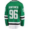 Dallas Stars Hockey Jersey Green with White & Black Accents "Rantanen 96" Star "D" Logo Jersey Breathable Sports Tshirt Long Sleeve V-neck Tops