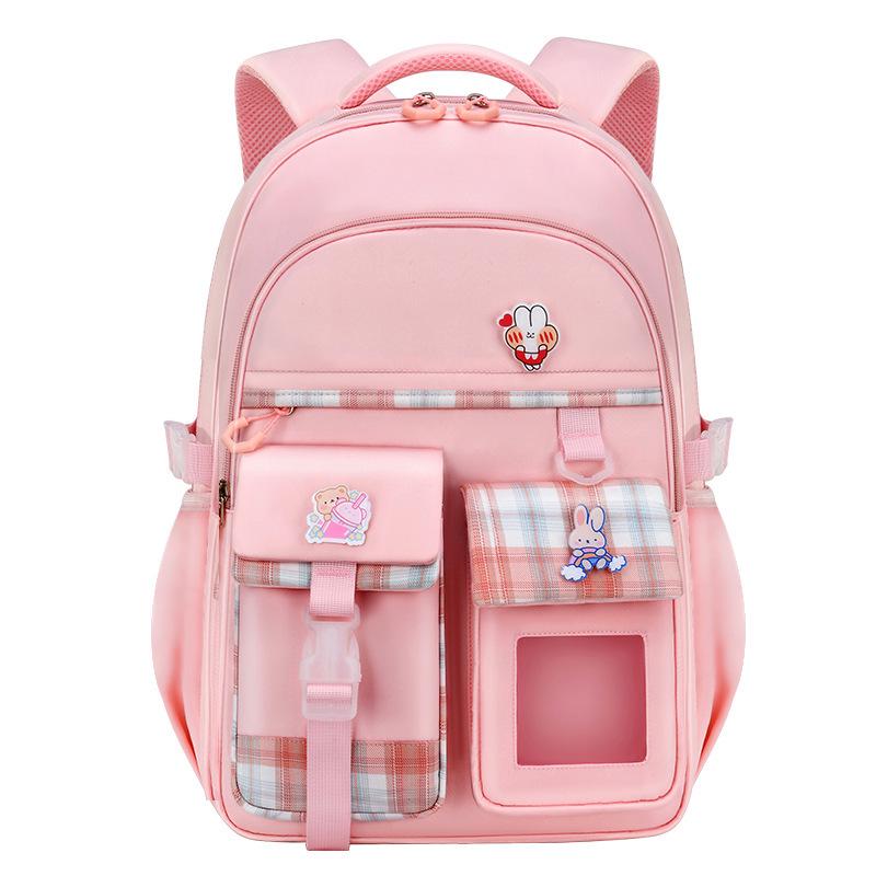 Rucksack mit großem Fassungsvermögen und Rückenschutz für Mädchen - Leichter Doppelschulter-Schulrucksack