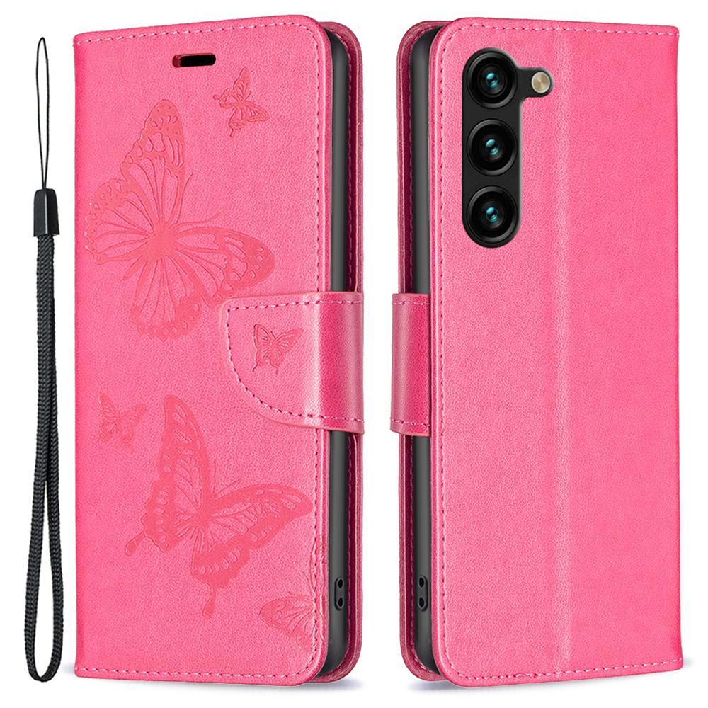 For Samsung Galaxy S25+/S24+ Case Butterfly Imprinted PU Leather Wallet Cover