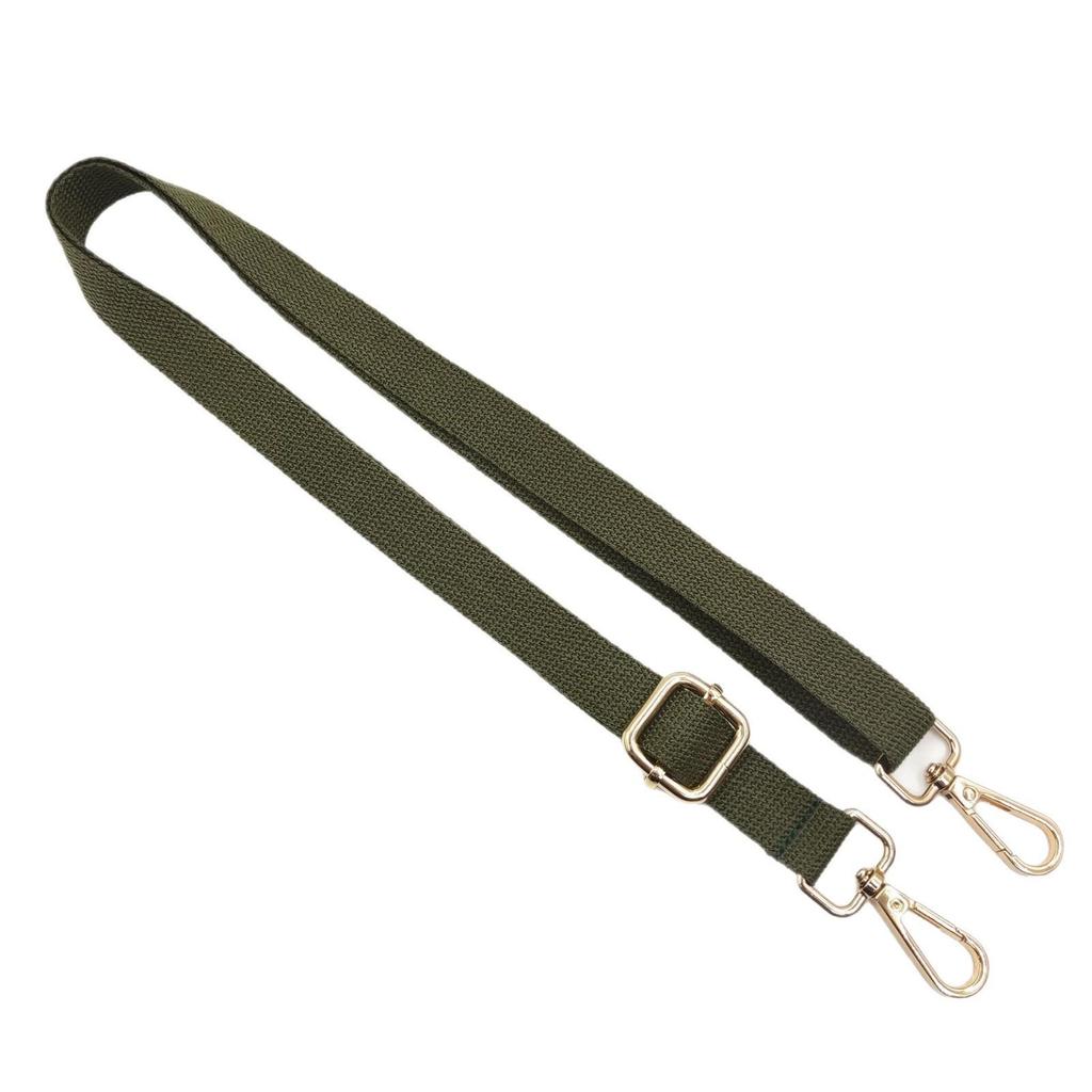 Adjustable 2cm Cotton Shoulder Strap - Solid Color Woven Replacement for Crossbody Bags