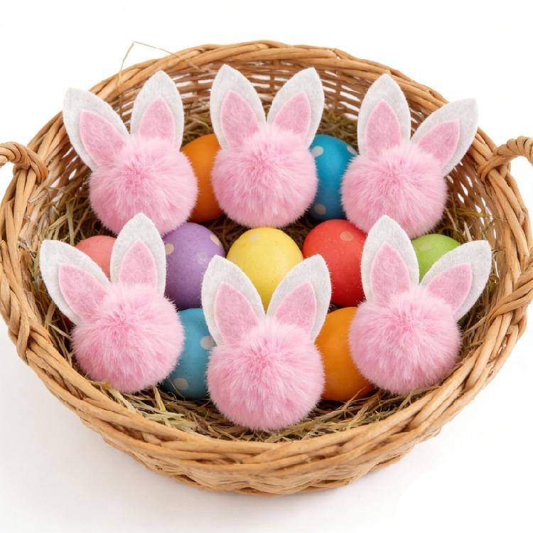 Premium Nonwoven Fabric Easter Rabbits Ear Banners Spring Festival Hanging Flag For Indoor Outdoors Holiday Decorating