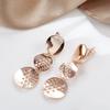 Orecchini pendenti tondi lisci Orecchini geometrici color oro per ragazze Gioielli per feste Accessori per donna