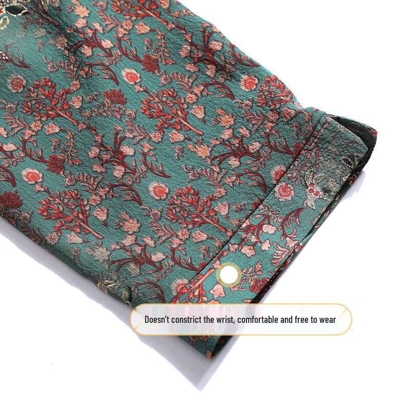 Pastellfarbene Damen-Freizeitbluse mit Aufdruck und 3/4-Ärmeln