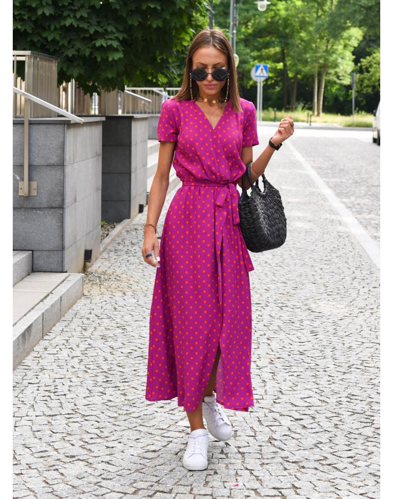 Summer Floral Print Long Dresses Women Sexy V Neck Split Lace-up Dress Female Casual Elegant Short Sleeve Beach Dress Vestidos