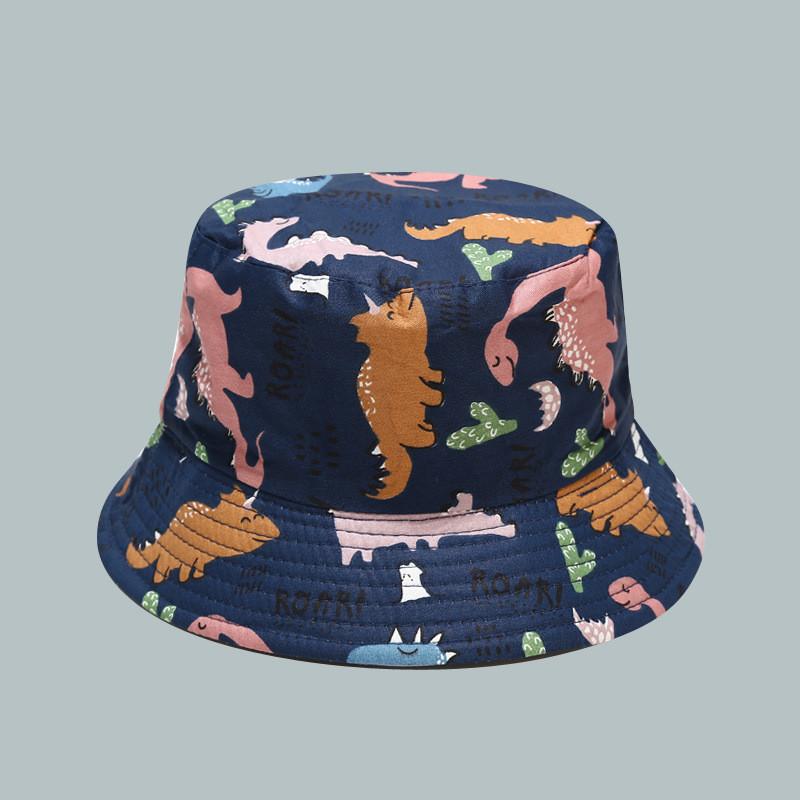 Childrens Summer Sun Hat With Cartoon Unicorn Dinosaur Print Design For Outdoor Play Style 1