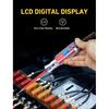 Heavy Duty 3-65V Backlit Digital LCD Circuit Tester, Test Light With 140 Inch Extended Spring Wire, Car Truck Low Voltage & Light Tester With