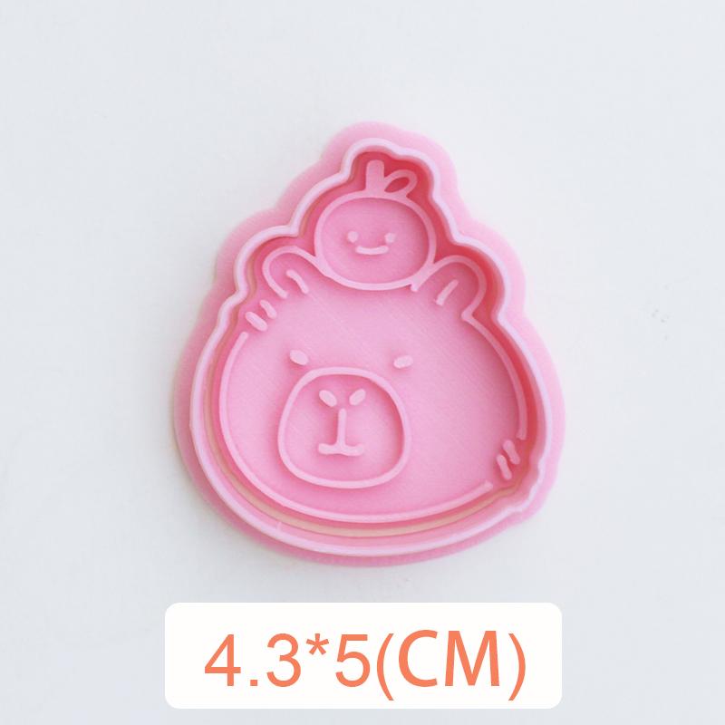 Tegneserie Capybara Formet Kakeutstikker Søtt Dyr Fondant Kjeksform Kakedekorasjonsverktøy Bakeutstyr Kjøkkenredskap