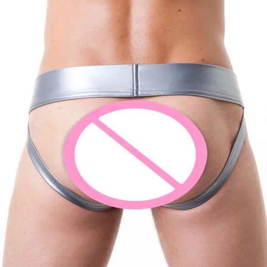 Men Club Briefs U Convex Bouncy Breathable Solid Color Smooth Surface Slutty Hollow Out Plus Size Open Butt Men Thongs Clubwear Clothes