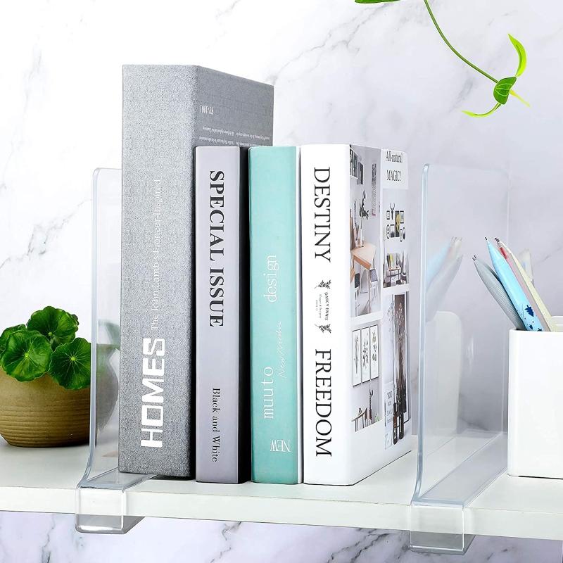 High Transparency Adjustable Shelf Divider Clear Acrylic Bag Organizers Unique Stand Rack For Neat And Clean Cabinet