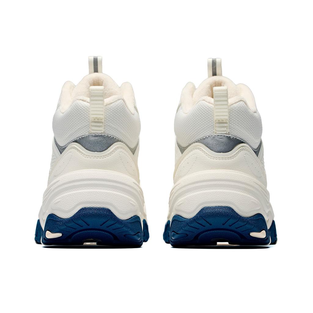 ANTA Quicksand Insulated Shoes Women's High Top Ivory White/Deep Nautical Blue/Silver 922648903-1