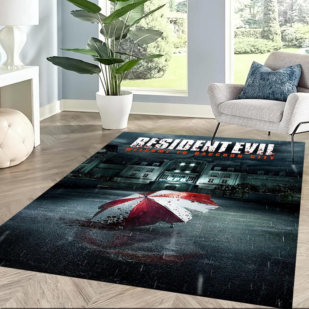 Umbrella Corporation Symbol Square rugs are a great choice for living rooms, bedrooms, home décor, and as gifts.